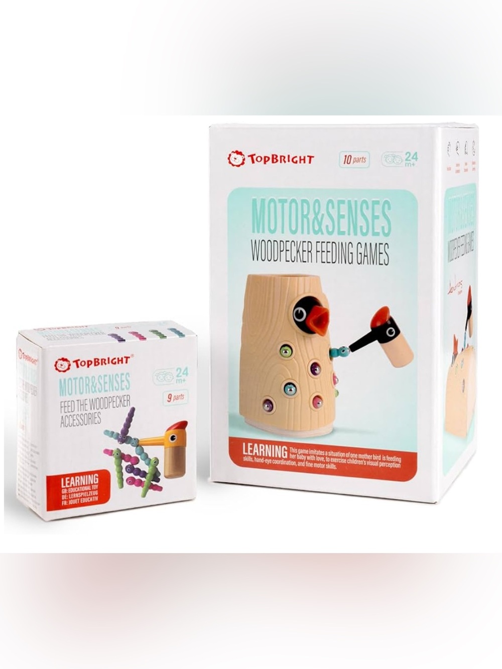 Motor & senses woodpecker feeding games nib hand eye coordination 24 months
